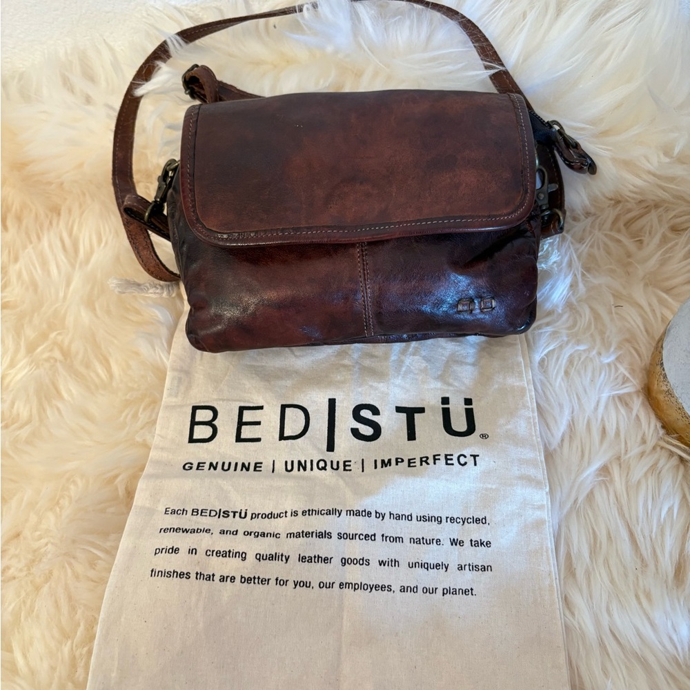 Bed| StuZiggy brown Leather Crossbody Bag